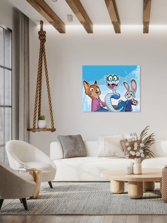 Raqamlar bo'yicha rasm chizish ARTERY "Multfilmlar", 40×50 sm, xolstga bo'yaladigan rasm