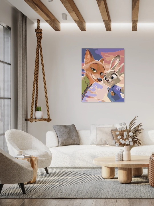 Raqamlar bo'yicha rasm chizish ARTERY "Multfilmlar", 40×50 sm, xolstga bo'yaladigan rasm