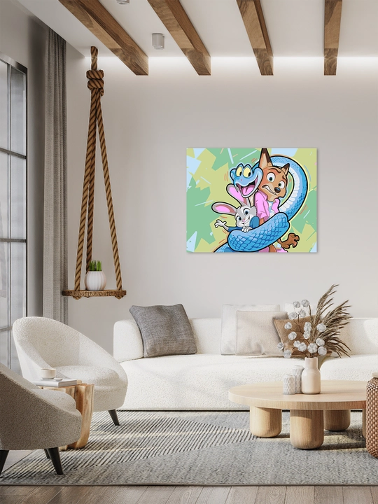 Raqamlar bo'yicha rasm chizish ARTERY "Multfilmlar", 40×50 sm, xolstga bo'yaladigan rasm