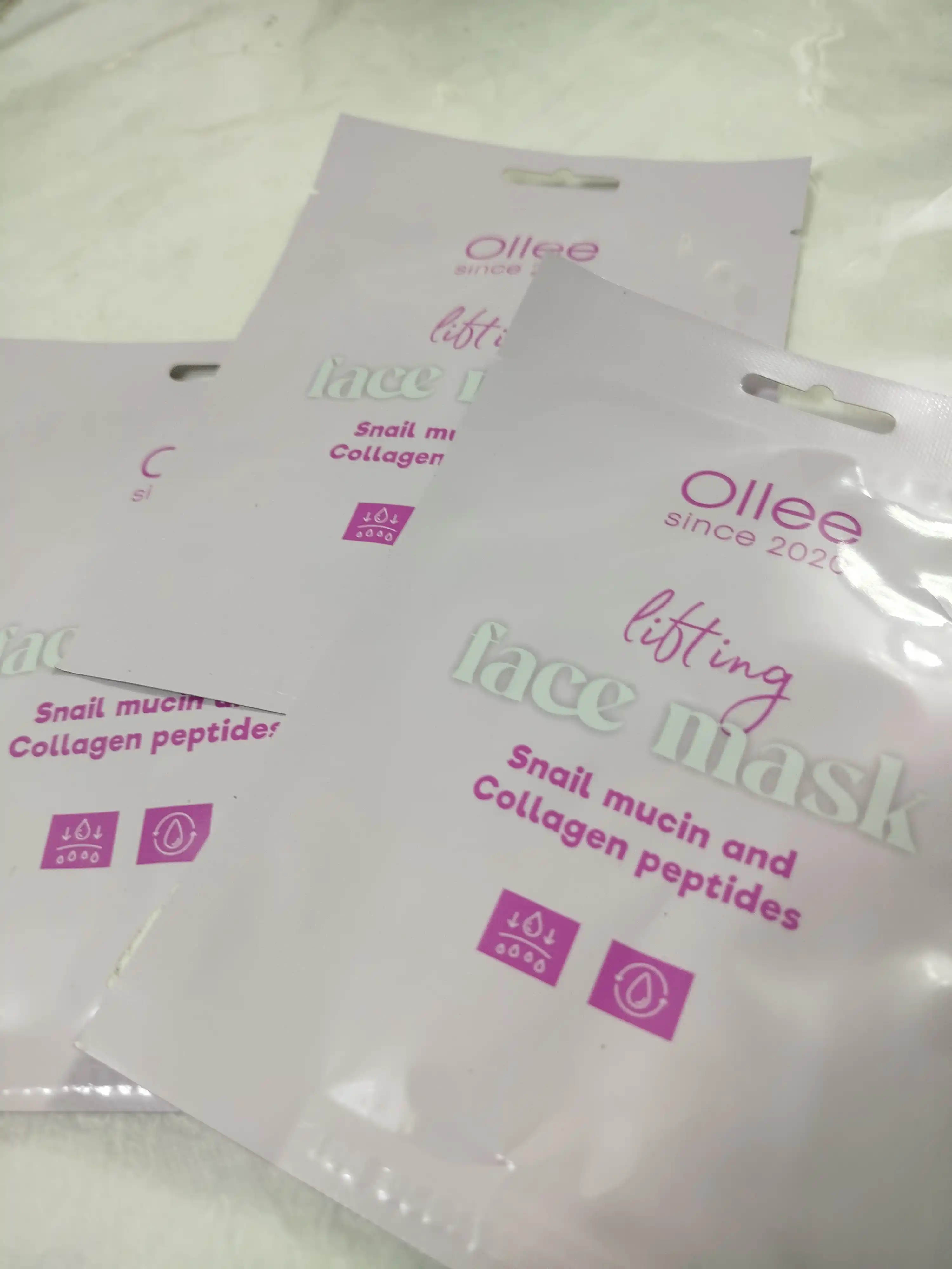 OLLEE тканевые маски для лица, увлажнение, лифтинг, осветление, collagen maska
