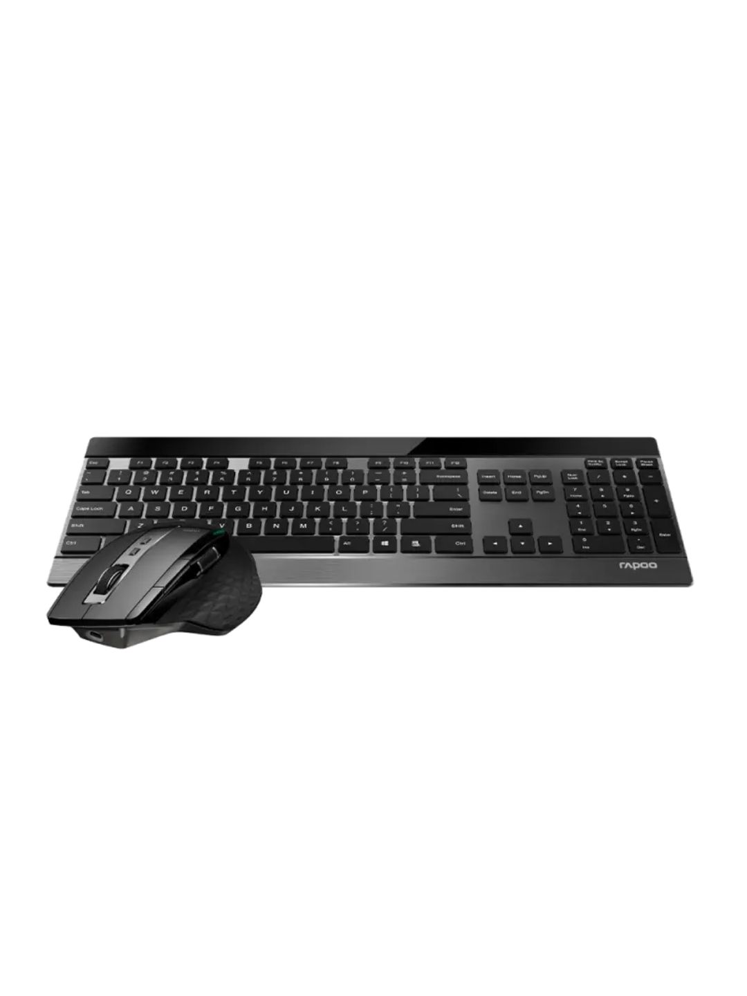 Rapoo 9900M Black simsiz to‘plami: klaviatura + sichqoncha, Bluetooth/2.4G