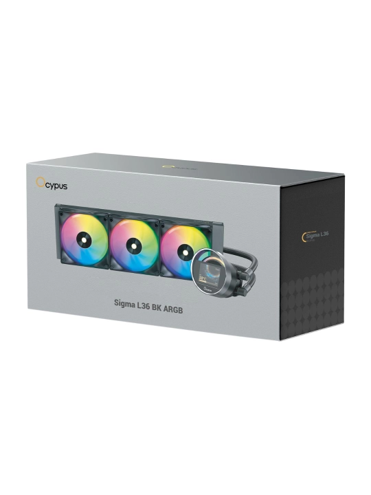Ocypus Sigma L36 ARGB 360 mm suyuqlik bilan sovitish tizimi, qora/oq