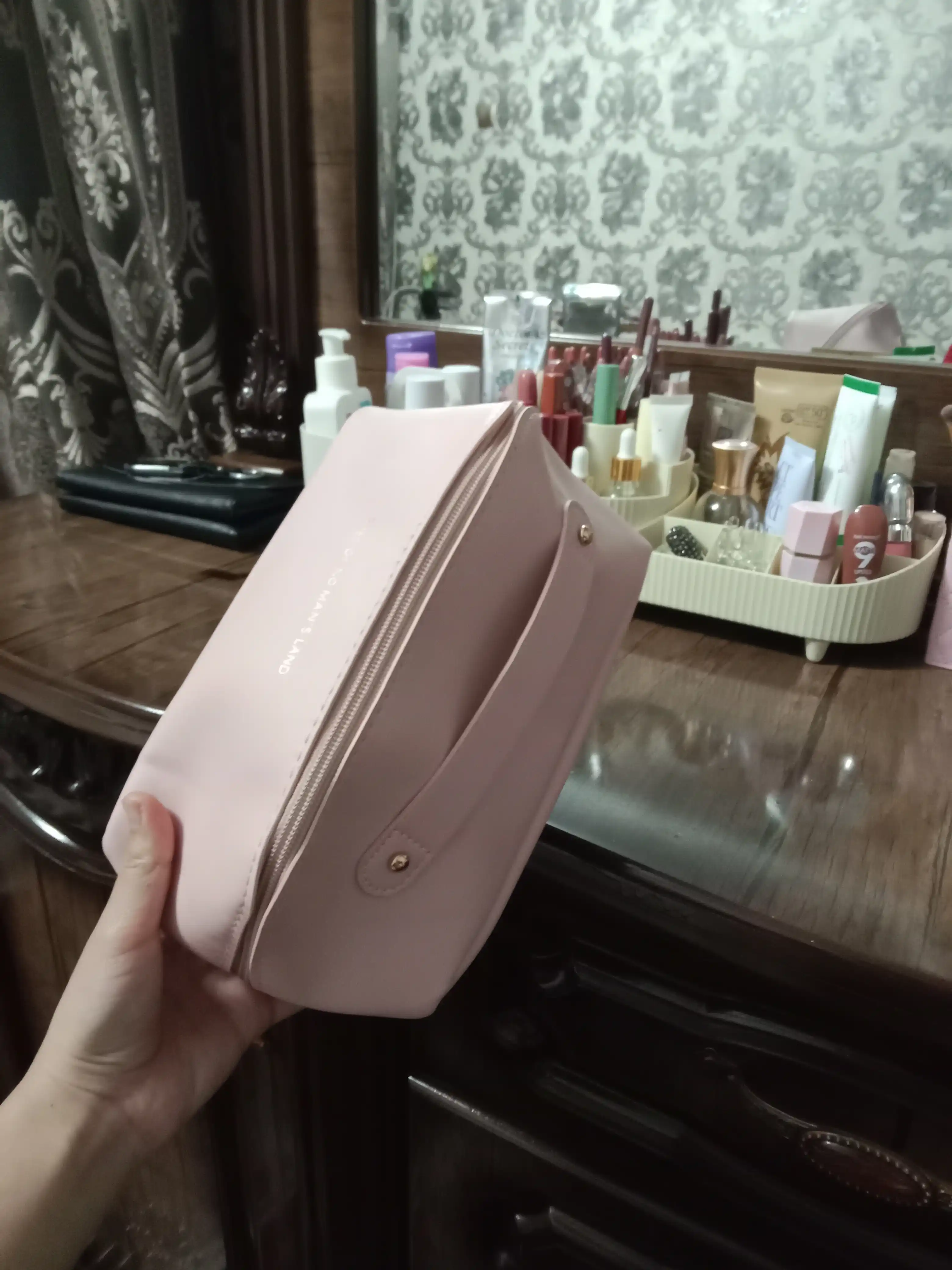 Женская косметичка, большая, сумка-косметичка, экокожа, 4 разных цвета