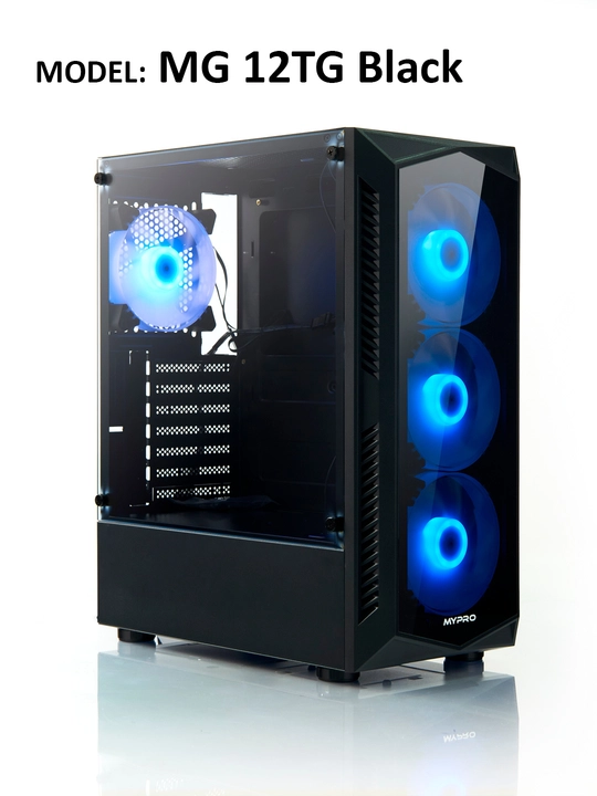 MYPRO GAMING MG 12 TG,ATX, Micro-ATX, Mini-ITXi, 7 ta Kengaytirish slotlari