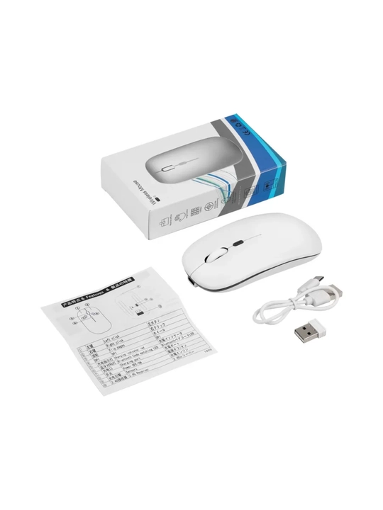 Kompyuter va noutbuk uchun shovqinsiz simsiz sichqoncha, RGB, Bluetooth