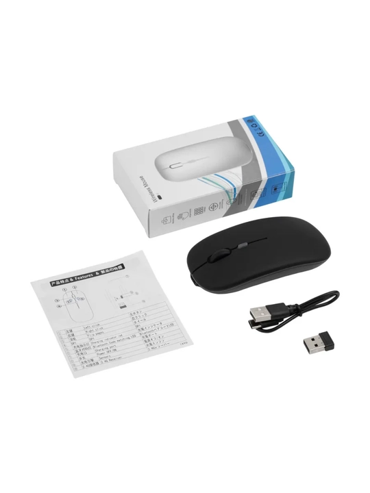 Kompyuter va noutbuk uchun shovqinsiz simsiz sichqoncha, RGB, Bluetooth
