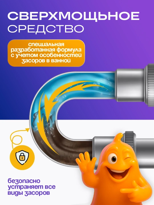 ЖИРОГОН, антизасор, прочистка труб для кухни и ванной