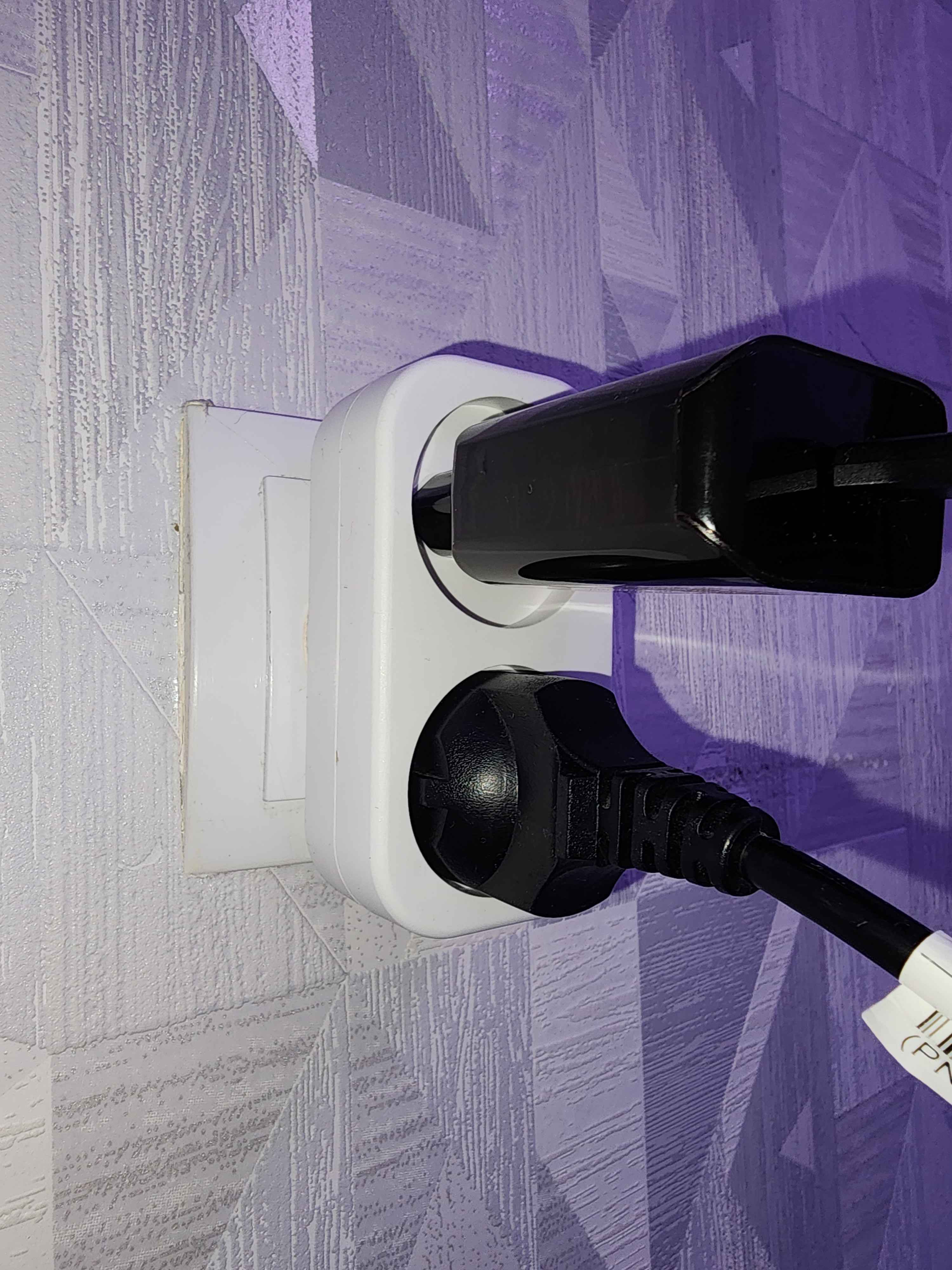 Troynik, perexodnik Beshr, 2/3 rozetka, maxkam korpus, evrovilka, zazemleniyasiz, adapter