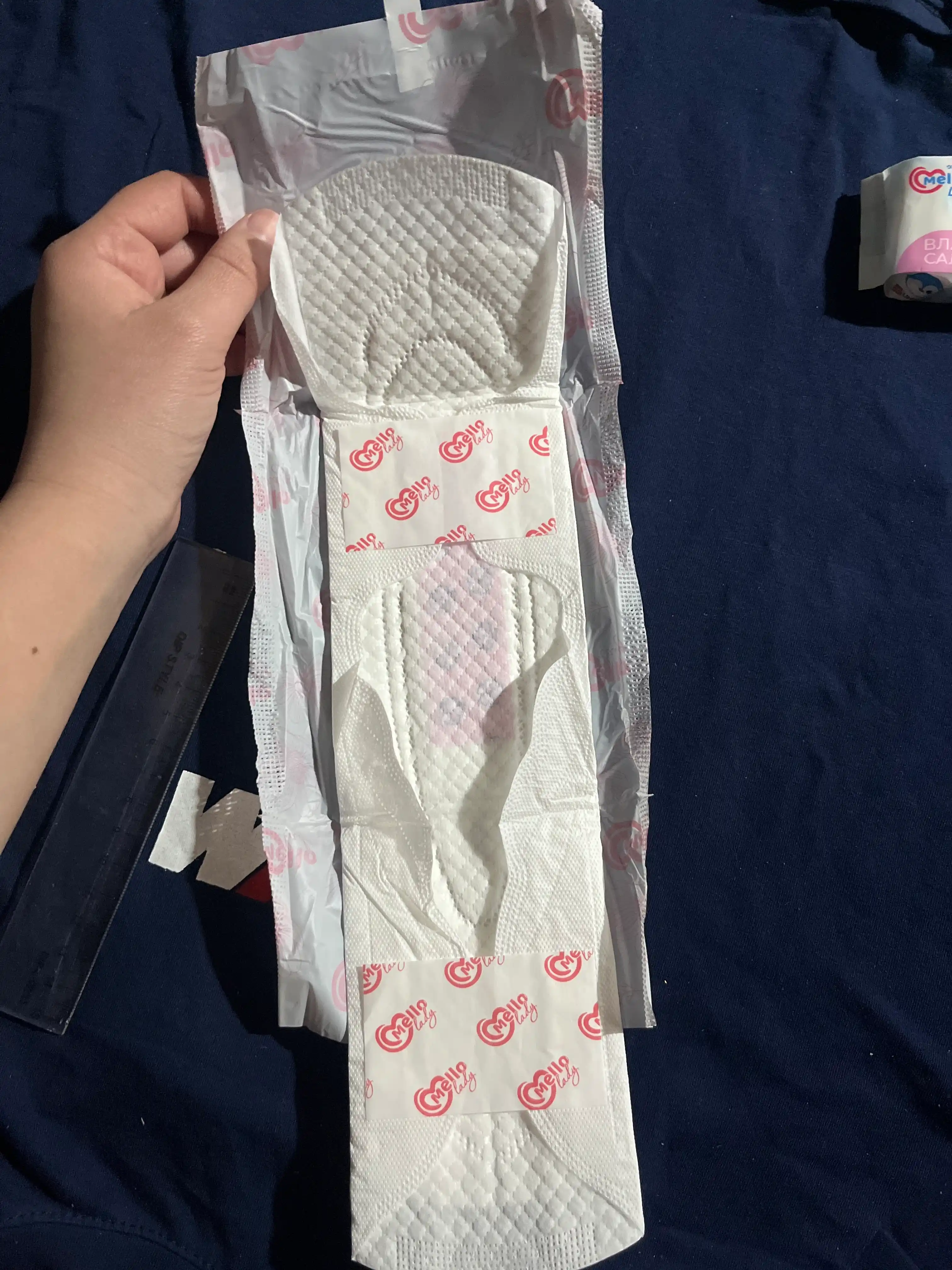 Ayollar gigiyenik tagliklari Mello lady 6, o‘lchami 350 mm + Mello nam salfetkalari 1 dona