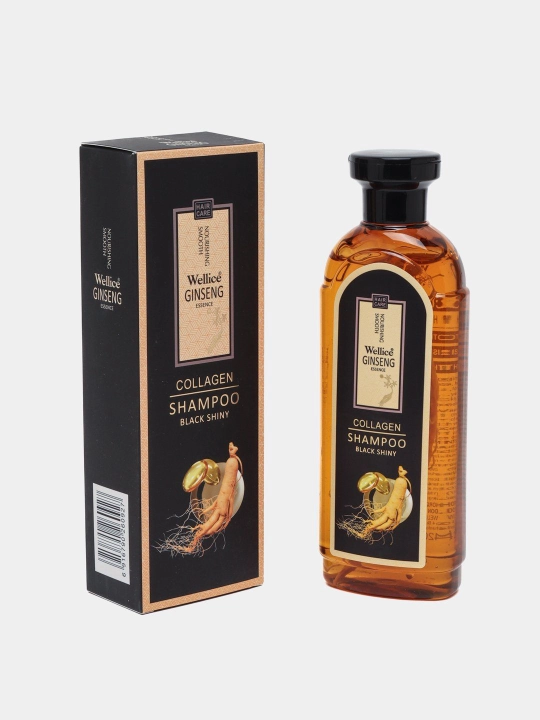 Шампунь против выпадения волос с женьшенем Wellice Ginseng Collagen, 420 мл.