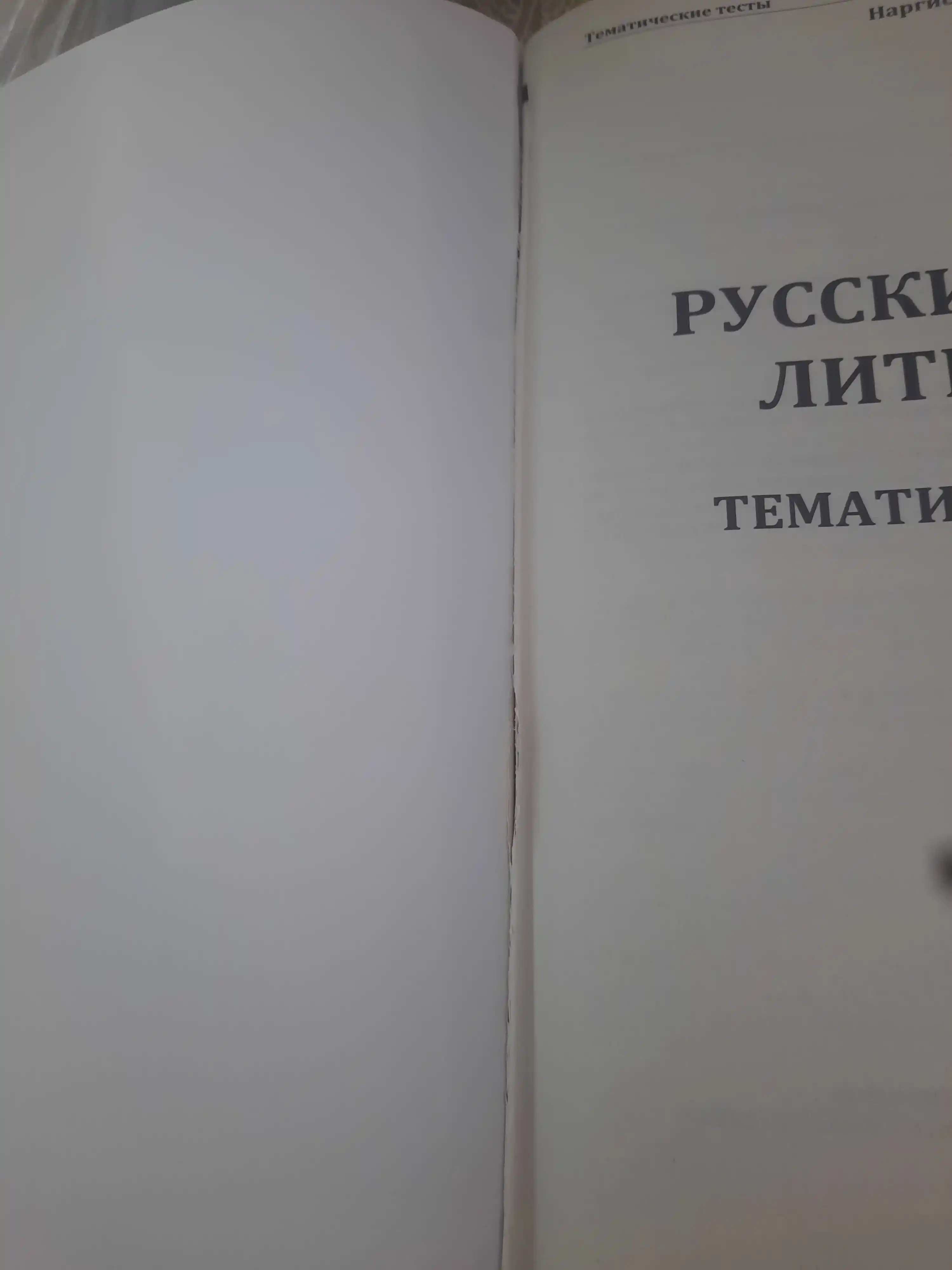 Rus tili va adabiyoti - tematik testlar