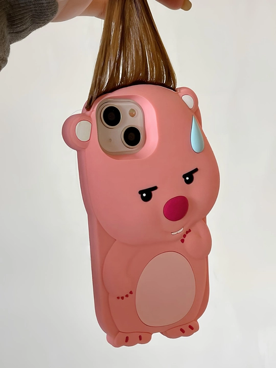 3D чехол Бобра с волосами для iPhone 13 14 15 16 17 18 PRO MAX
