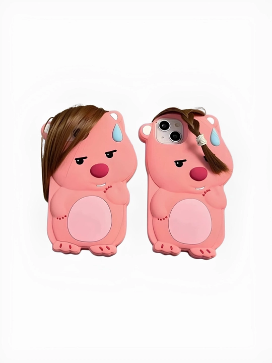 3D чехол Бобра с волосами для iPhone 13 14 15 16 17 18 PRO MAX
