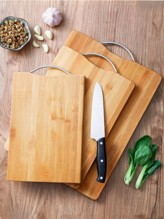 Разделочная доска из бамбука, двухсторонняя кухонная, разные размеры