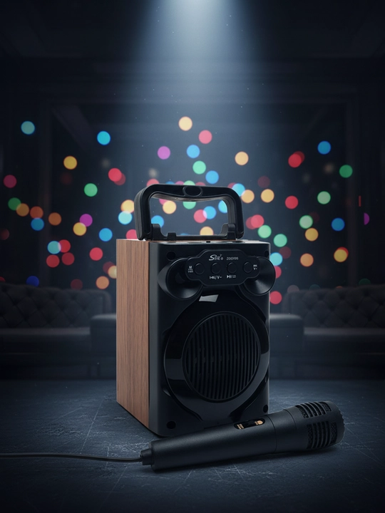 Simsiz katta karnay, karaoke musiqasi, mikrofon, pult va RGB yoritgich
