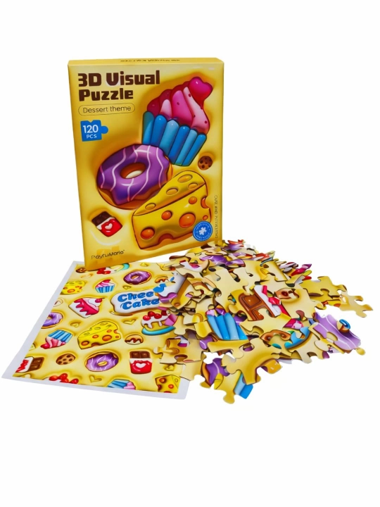 120 ta detalga ega 3D pazl, shirinliklar mavzusi bilan