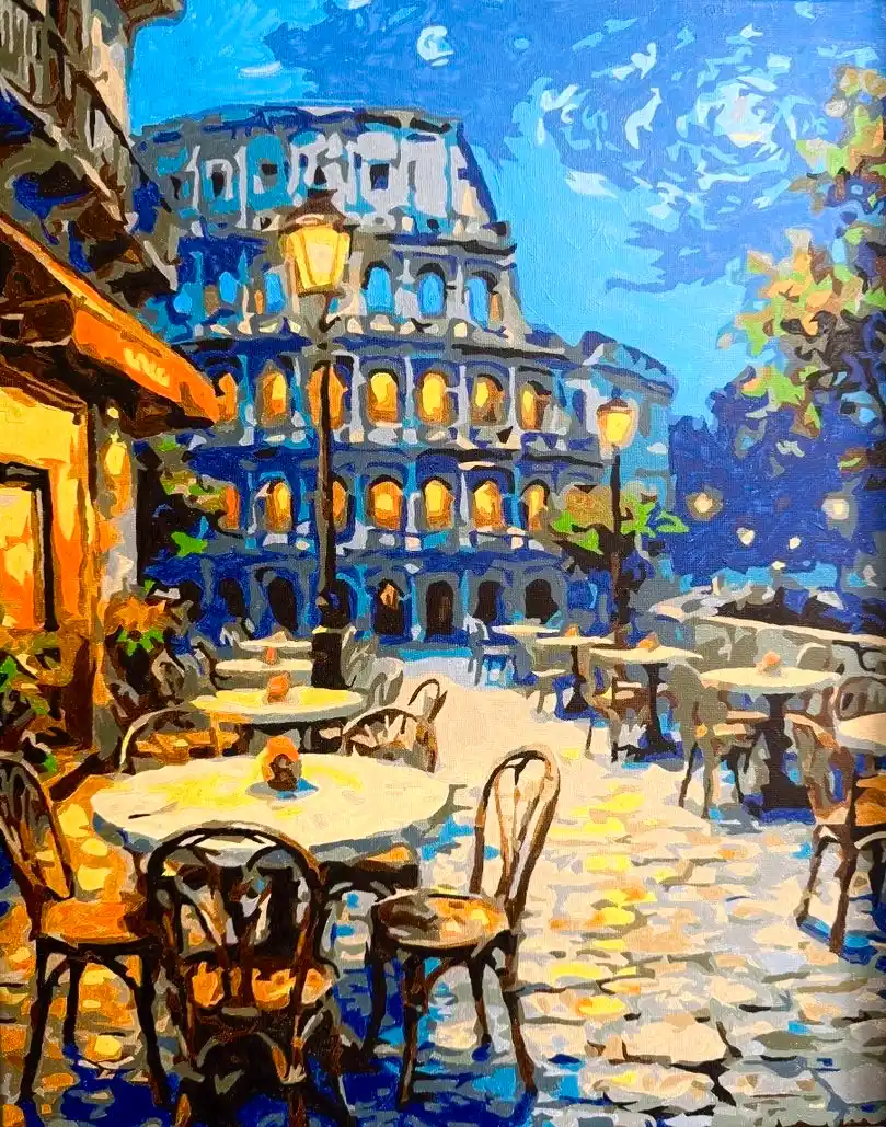 Raqamlar bo'yicha bo'yash "Peyzajlar va tabiat", ramkaga tortilgan, 40 * 50 sm
