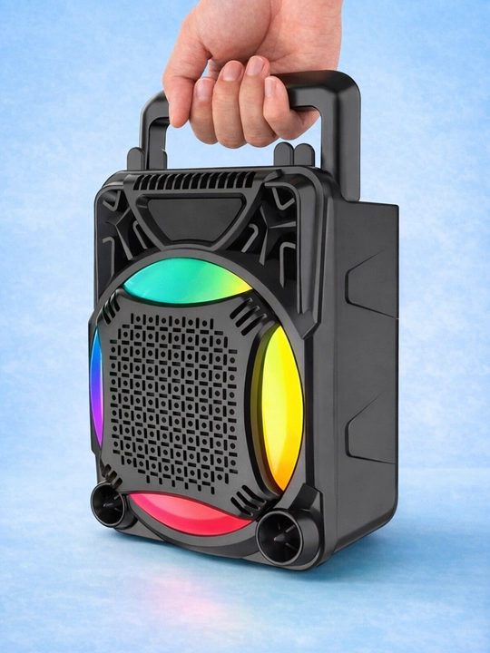 Mikrofonli karaoke Bluetooth kolonka, RGB yoritish, telefon ushlagichli, USB quvvat