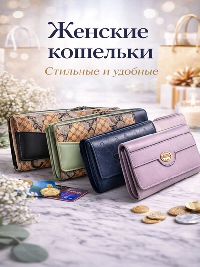 Стильные женские кошельки