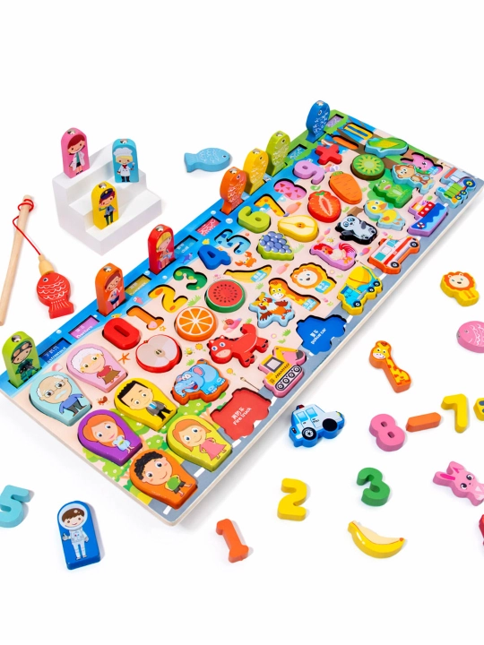 Montessori yog‘och sorter va magnitli baliq ovlash o‘yini - 