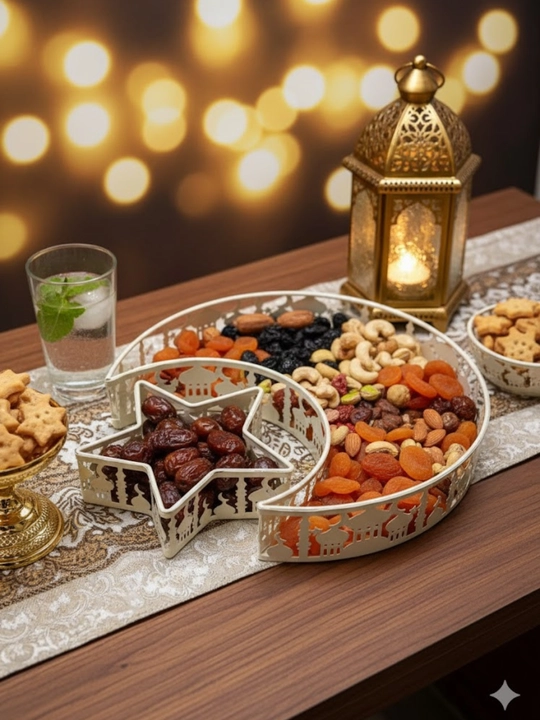 Oy va yulduz shaklidagi Ramazon uchun dekorativ idishlar, shirinliklar - 