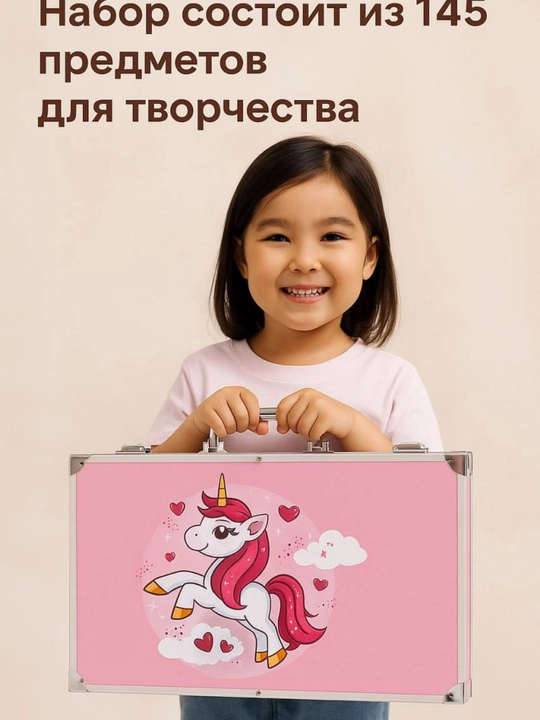 Набор для творчества и рисования в кейсе, 145 предметов