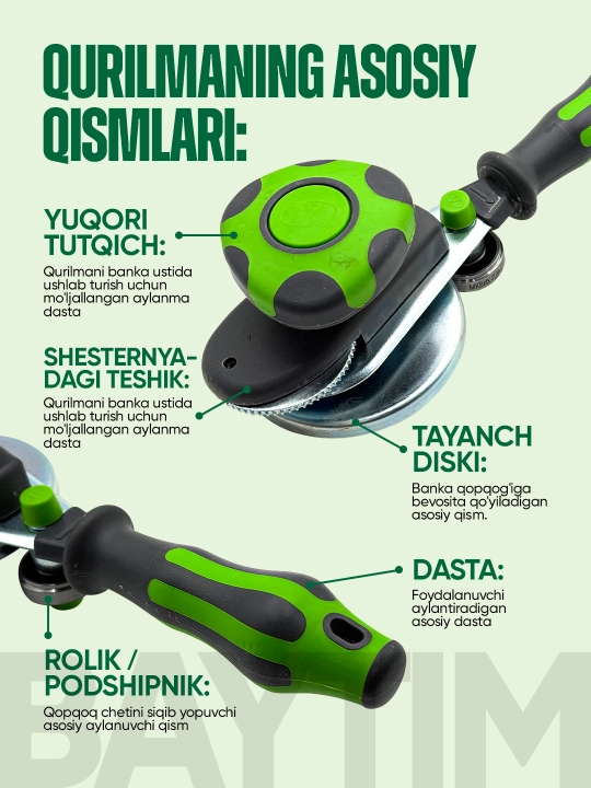 Avtomat banka yopgich, bonka yopadigan mashina, berkitgich