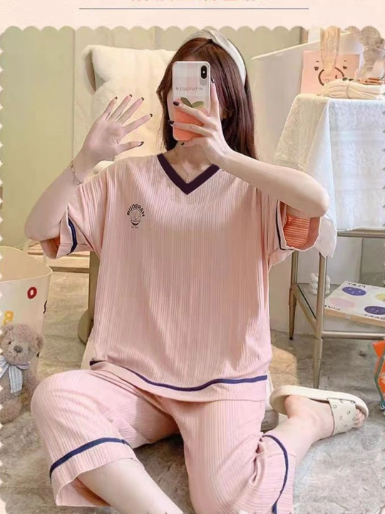 Ayollar va qizlar uchun pijama, ikki dona, ichki siynabandli, kofta va shimli, 2 tasi 1 da