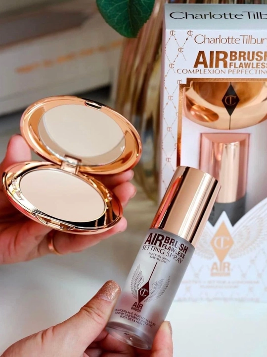 Fiksator va pudra Charlotte Tilbury Airbrush Flawless Setting Spray mini to‘plami, 34 ml - 