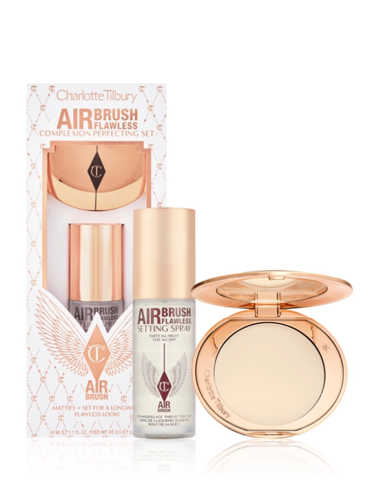 Fiksator va pudra Charlotte Tilbury Airbrush Flawless Setting Spray mini to‘plami, 34 ml