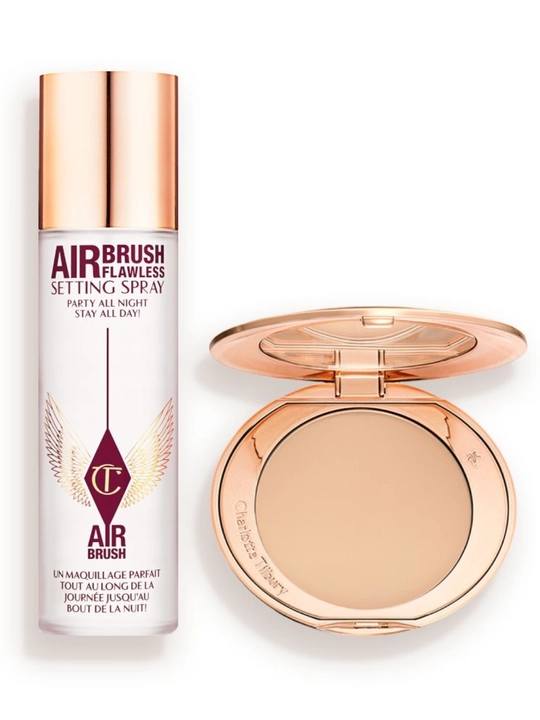 Fiksator va pudra Charlotte Tilbury Airbrush Flawless Setting Spray mini to‘plami, 34 ml