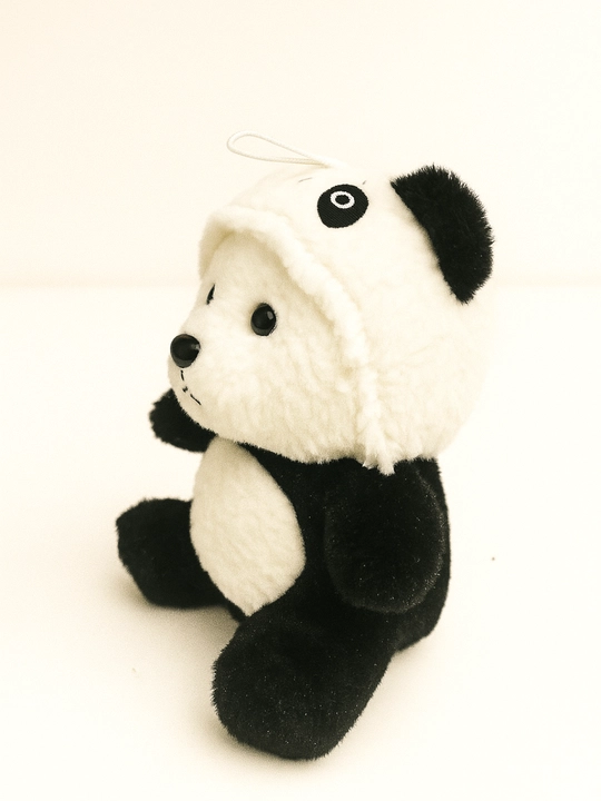 Panda kiyimidagi ayiqcha - yumshoq o‘yinchoq, 25 sm