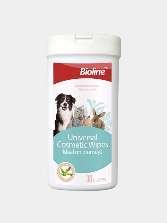 Bioline Универсальные косметические салфетки для животных, 30 салфеток, 2230 - 