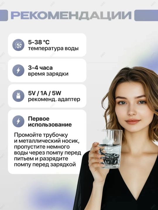 Электрическая помпа-диспенсер для воды, Универсальная для 5/10/18.9 л бутылей