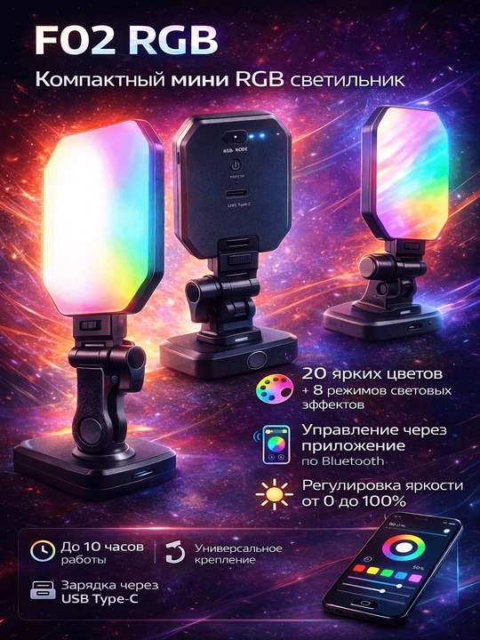 Yorqin RGB video yorug‘lik filtrlari