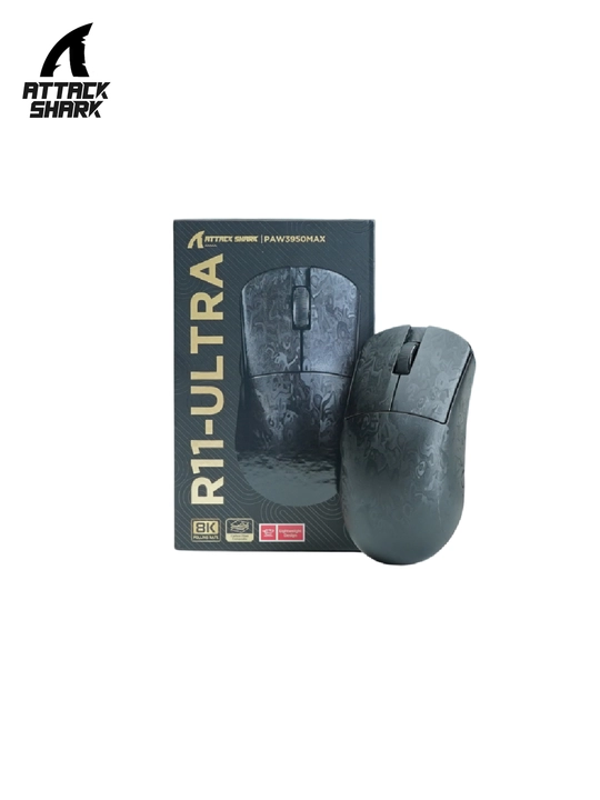 ATTACK SHARK R11 ULTRA Uglerod tolali simsiz 8K PAW3950MAX o'yin sichqonchasi