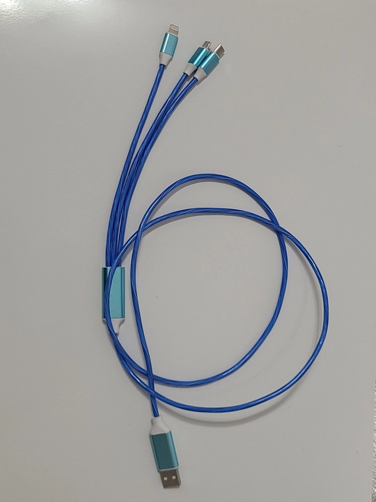 Universal zaryadlovchi kabeli, 3 tasi 1 da, Lightning / Micro USB / Type-C - 