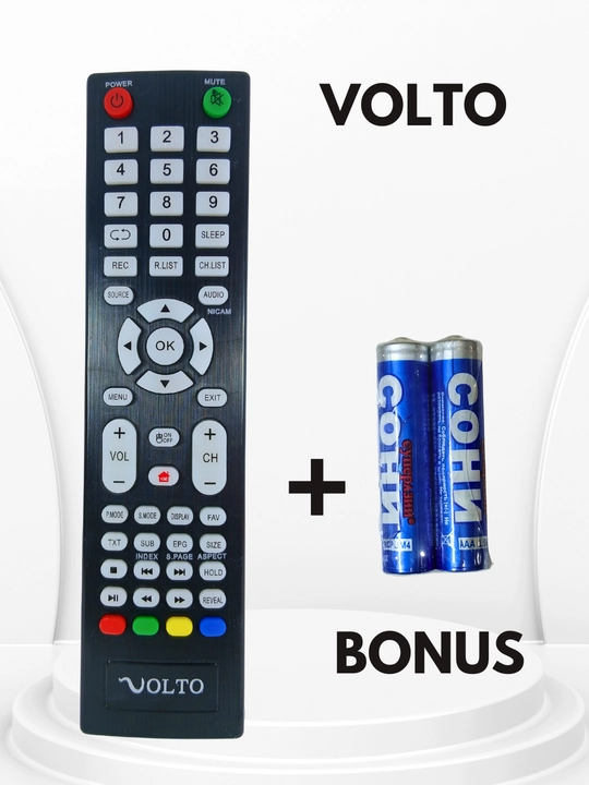 VOLTO televizor pulti IR, LED LCD TV uchun, masofadan boshqarish, batareyka bilan - 