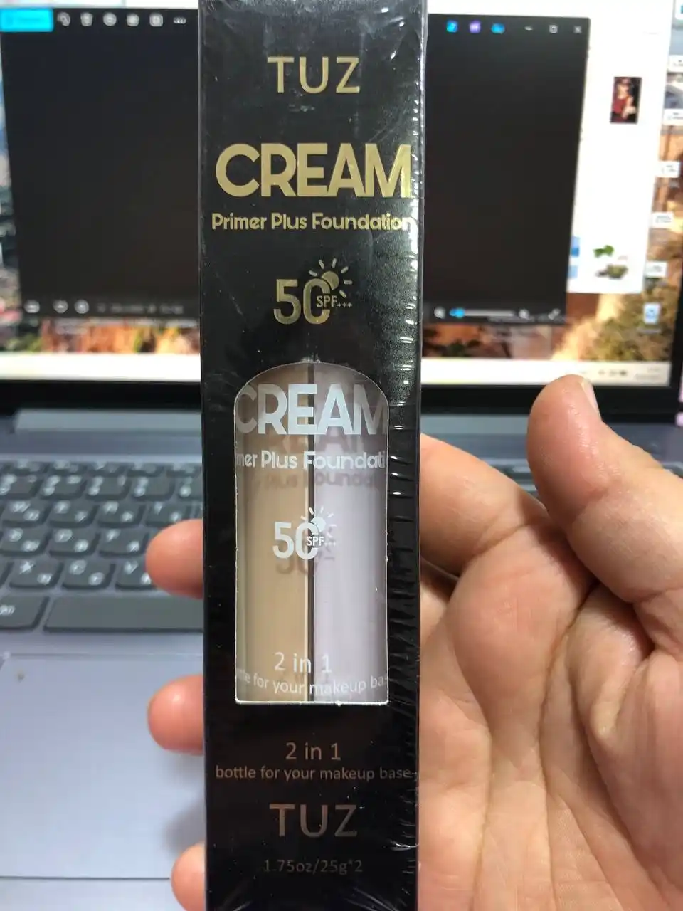 Yuz uchun bo'yanish asosi primeri, yuz uchun tonal krem 2 tasi 1 da, SPF 50+++