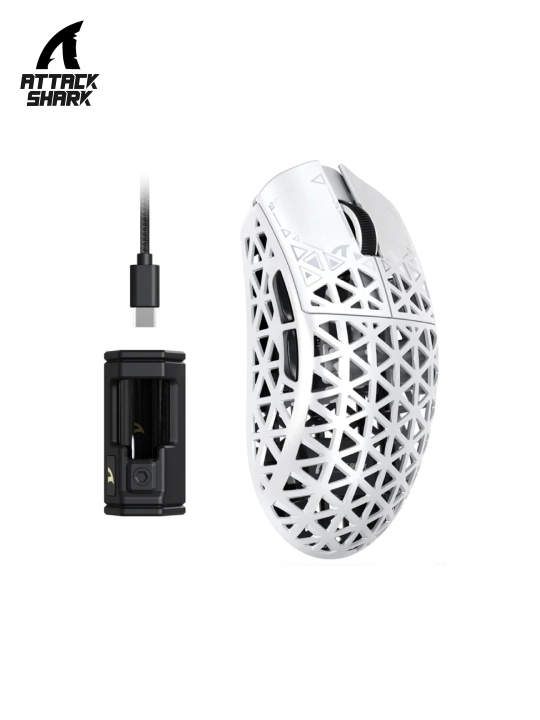 Игровая мышь ATTACK SHARK R5 Ultra Carbon Fiber Wireless 8K PAW3950MAX