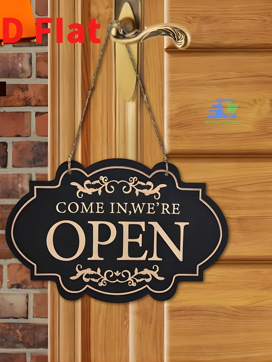 Деревянная табличка на дверь Open/Closed, двусторонняя, 30×20 см