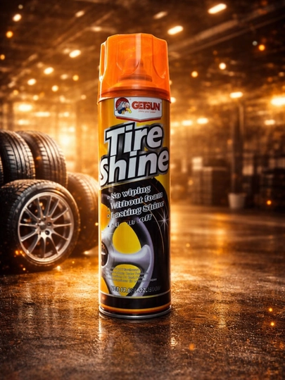 Avtomobil shinalari uchun sprey Getsun Tire Shine — yaltiroq effekt, shina qoraytiruvchi - 