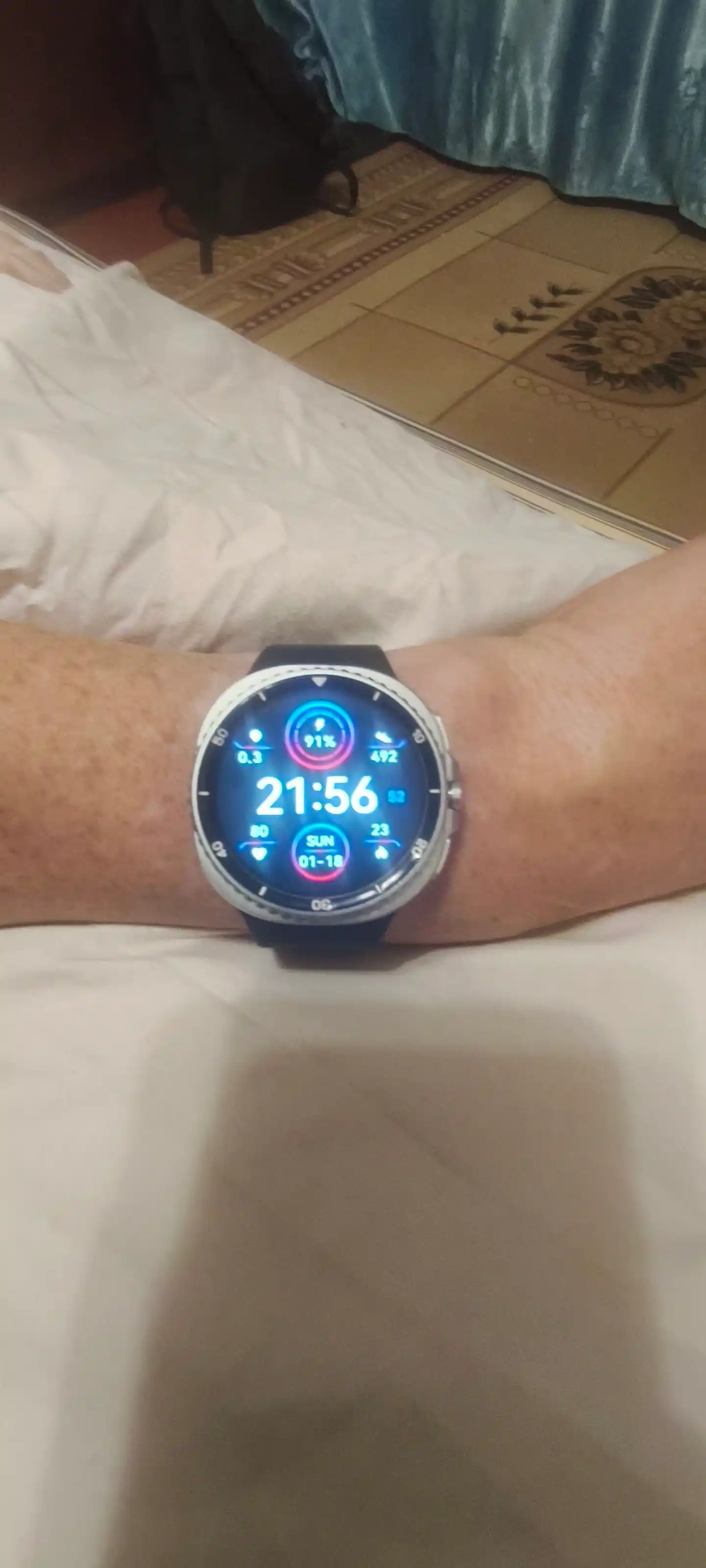 Watch 8 Classic smart-soati Dual-GPS Wear OS 6, qora rang