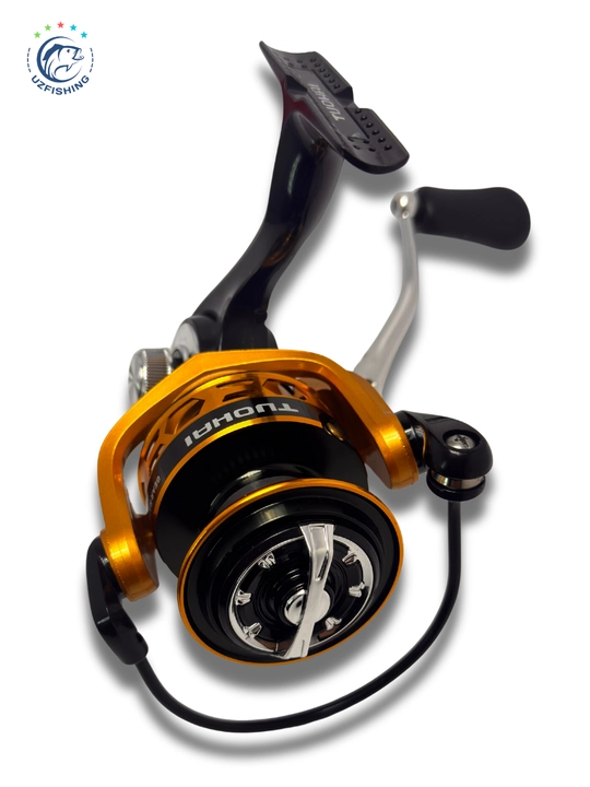 Baliq ovlash g'altagi TUOHAI FE 1000-6000 metall shpulyali spinning uchun