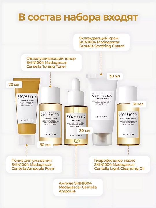 Набор для лица SKIN1004 MADAGASCAR CENTELLA TRAVEL KIT