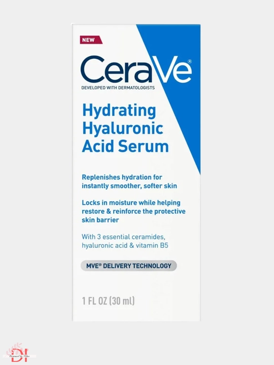 Сыворотка для лица CeraVe, с гиалуроновой кислотой, глубоко увлажняет сухую, обезвоженную