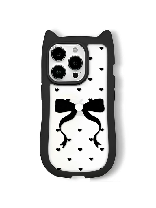 3D принт чехол с кошачьими ушками для iPhone 11, 12, 13, 14, 15, 16, 17, PRO MAX