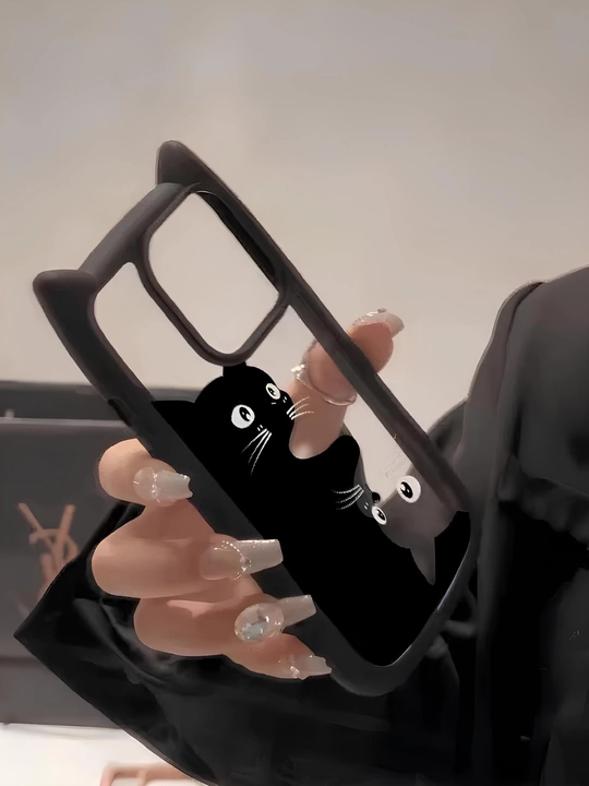 3D print g'ilof mushukcha quloqlari bilan iPhone 11, 12, 13, 14, 15, 16, 17, PRO MAX