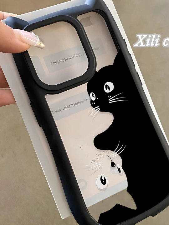 3D print g'ilof mushukcha quloqlari bilan iPhone 11, 12, 13, 14, 15, 16, 17, PRO MAX