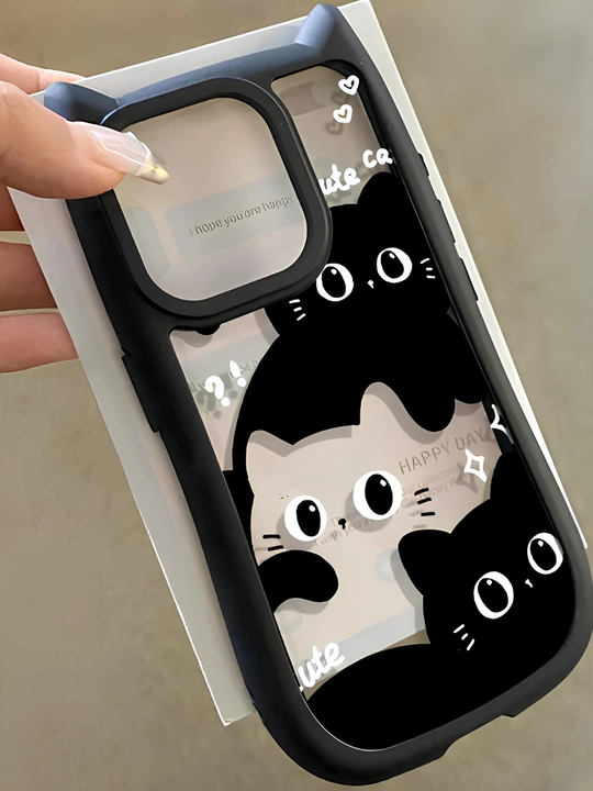 3D print g'ilof mushukcha quloqlari bilan iPhone 11, 12, 13, 14, 15, 16, 17, PRO MAX